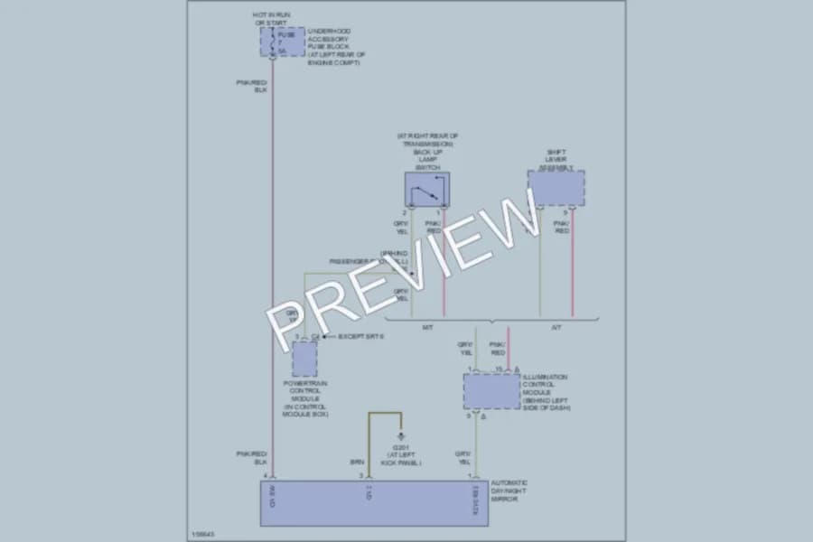 2006 Chrysler Crossfire Power Mirrors wiring diagram preview