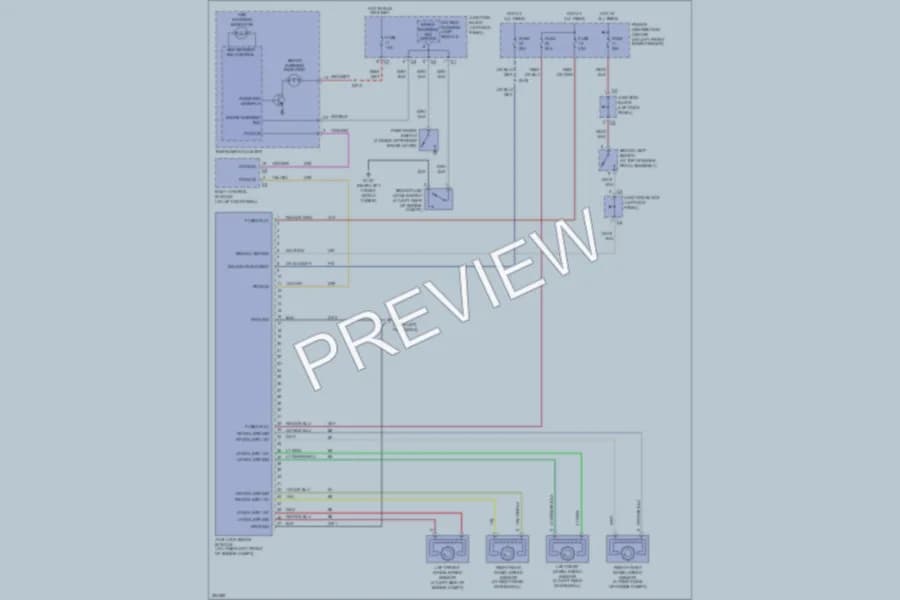 2006 Chrysler 2D Convertible Anti Lock Brakes wiring diagram preview with protected circuit layout