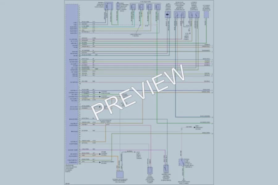 2006 Chrysler 2D Convertible Engine Performance wiring diagram preview with protected circuit layout