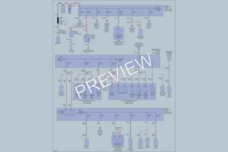 2006 Chrysler 2D Convertible Power Distribution wiring diagram preview with protected circuit layout