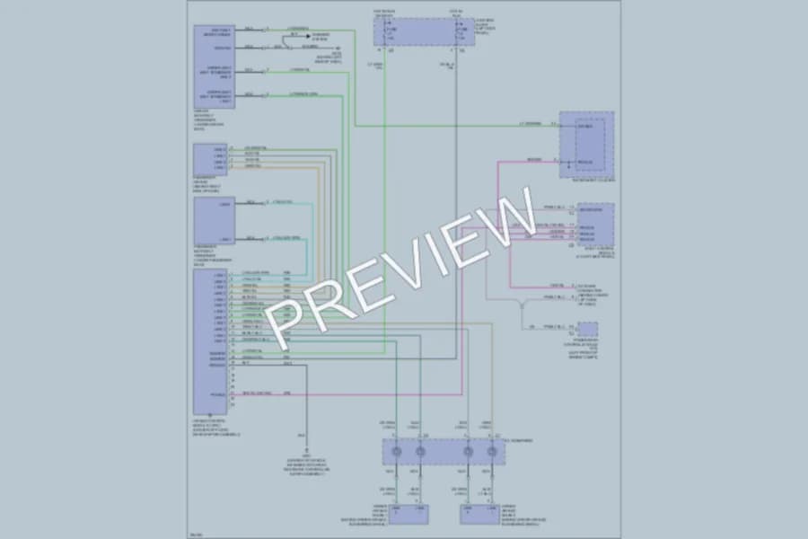 2006 Chrysler 2D Convertible Supplemental Restraints wiring diagram preview with protected circuit layout