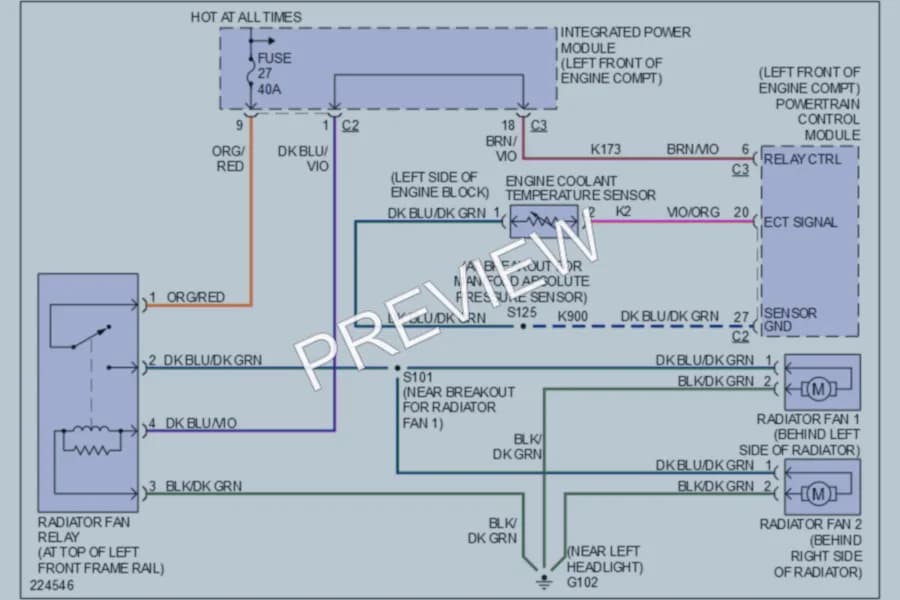 2006 Chrysler TownCountry Cooling Fan wiring diagram preview