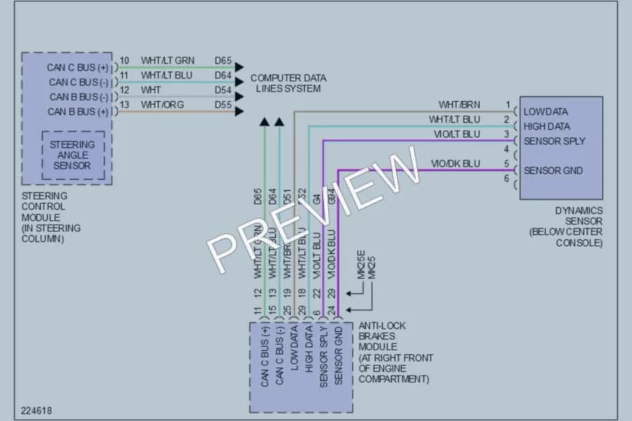 2006 Dodge Charger Electronic Power Steering wiring diagram preview