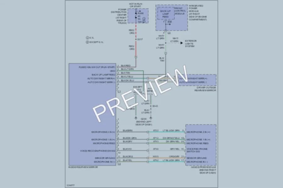 2006 Dodge Charger Power Mirrors wiring diagram preview