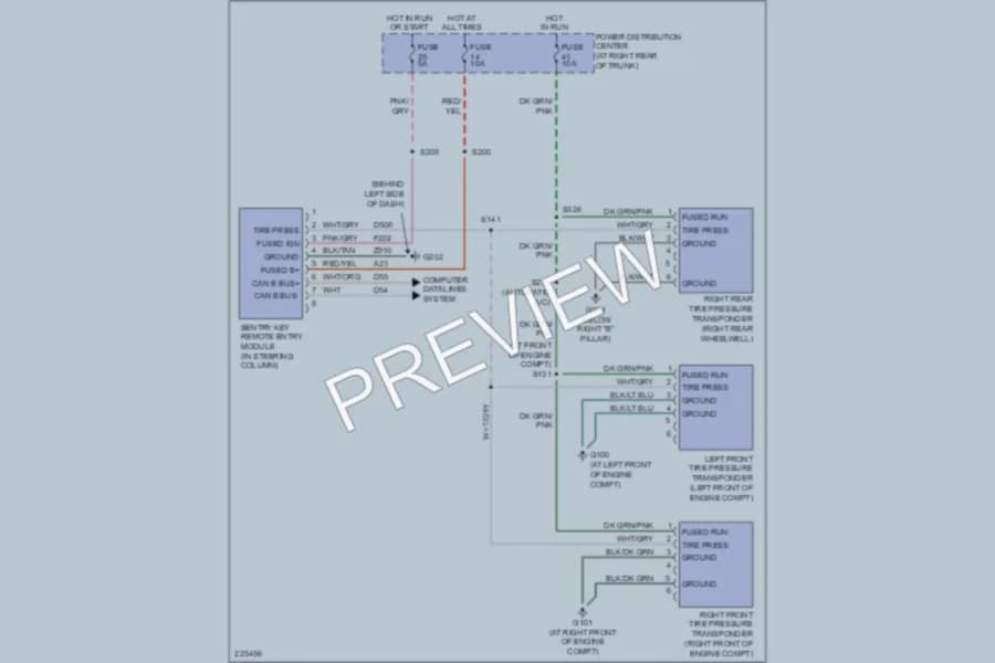 2006 Dodge Charger Warning Systems wiring diagram preview