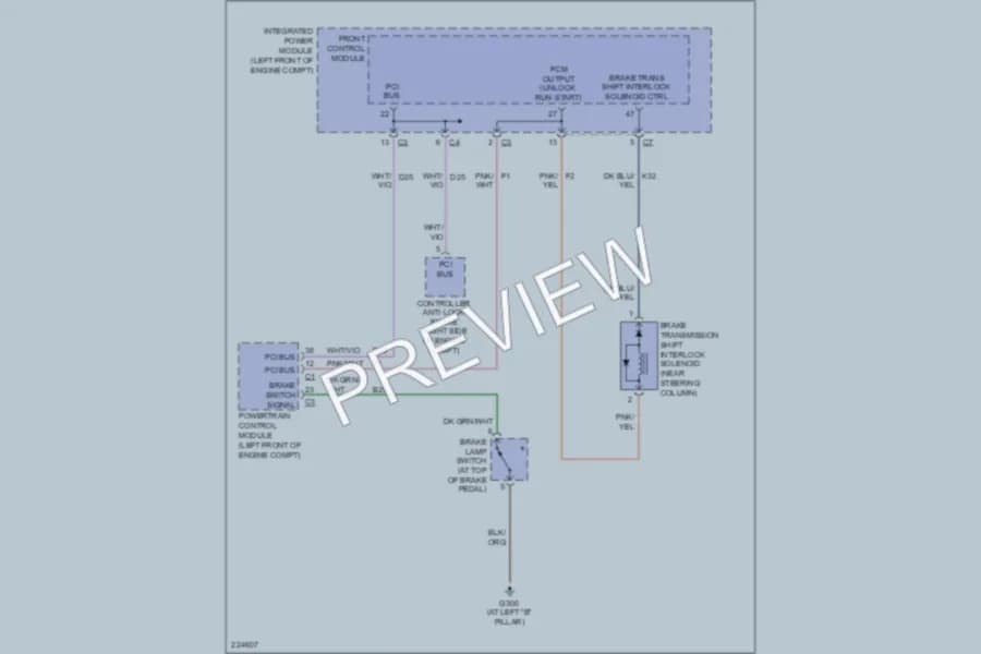 2006 Dodge GrandCaravan Shift Interlock wiring diagram preview