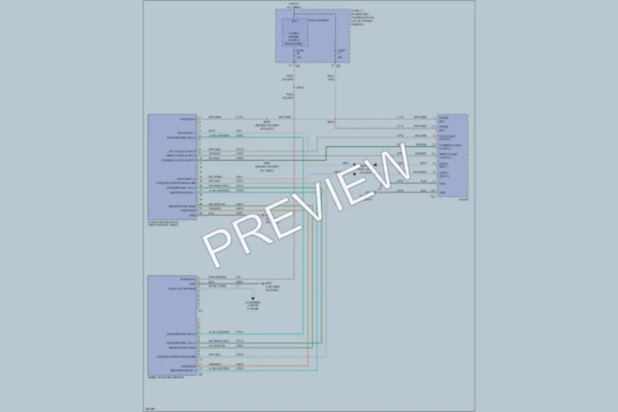 2006 Dodge R1500 Radio wiring diagram preview with protected circuit layout