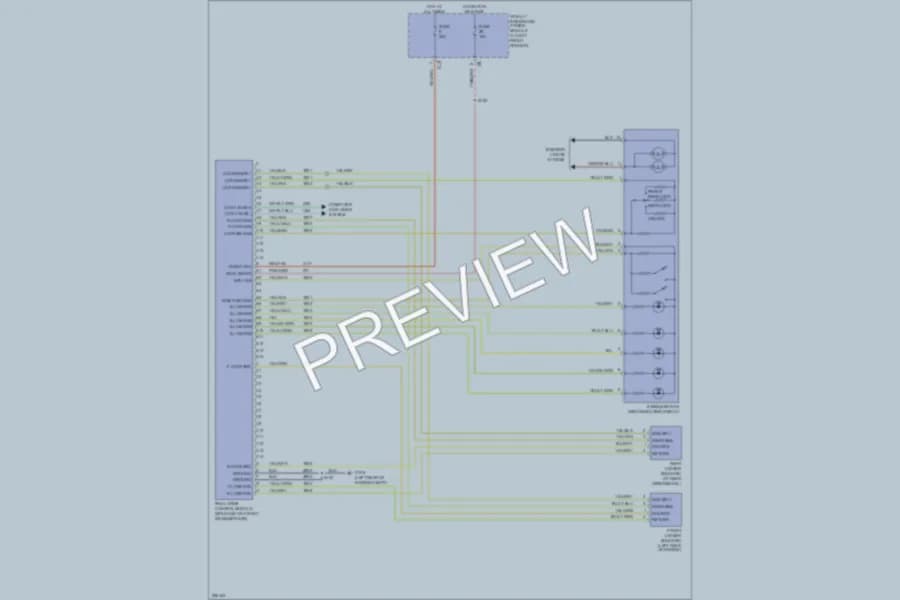 2006 Dodge R1500 Transmission wiring diagram preview with protected circuit layout