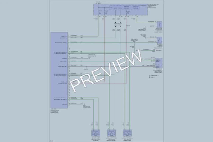 2006 Dodge R3500 Anti Lock Brakes wiring diagram preview with protected circuit layout