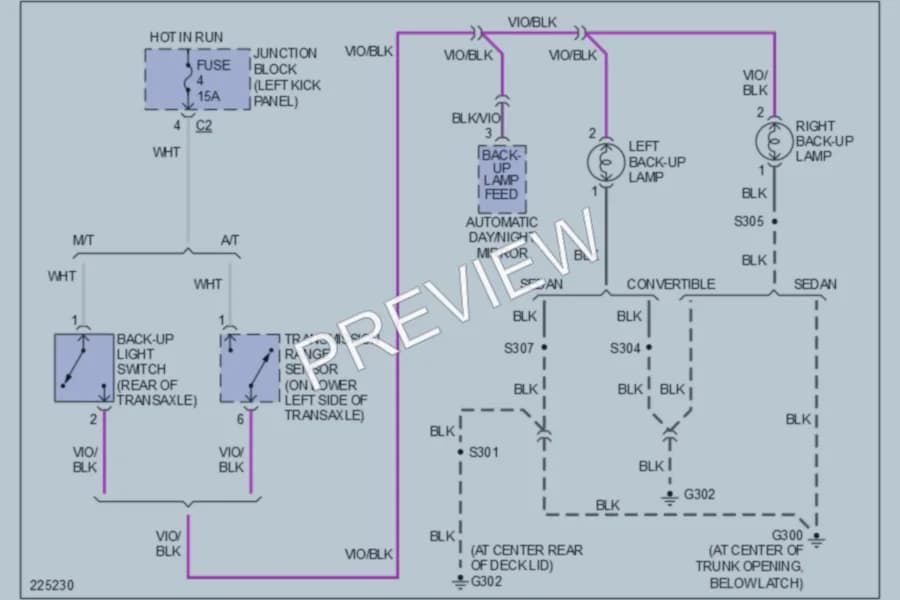 2006 Dodge Stratus Exterior Lights wiring diagram preview