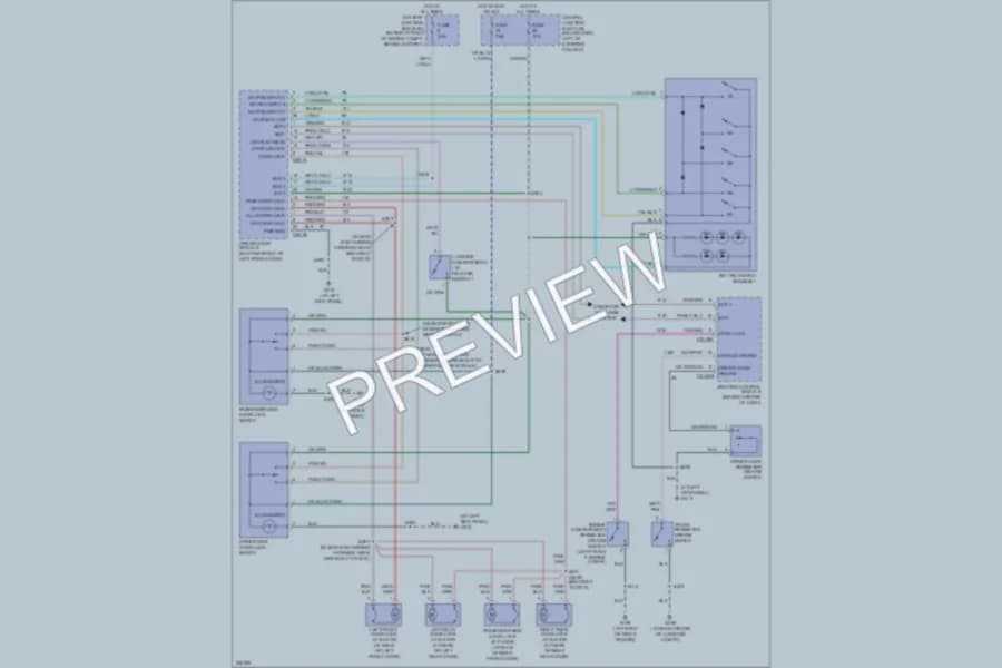2006 Ford CrownVictoria Power Door Locks wiring diagram preview