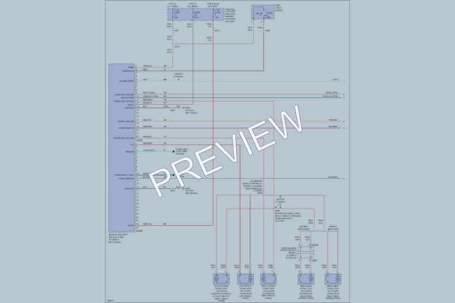 2006 Ford E250 Anti Theft wiring diagram preview with protected circuit layout