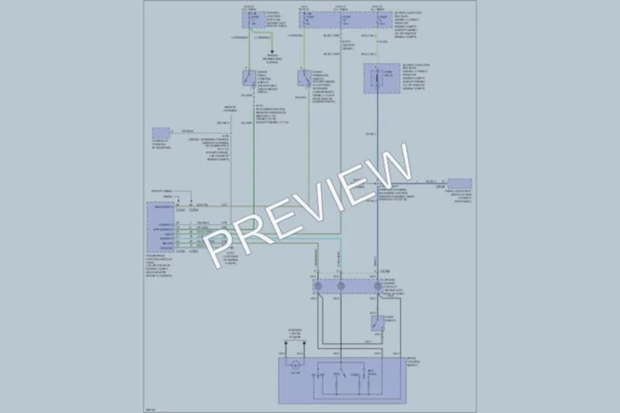 2006 Ford E350 Super Duty Cruise Control wiring diagram preview with protected circuit layout