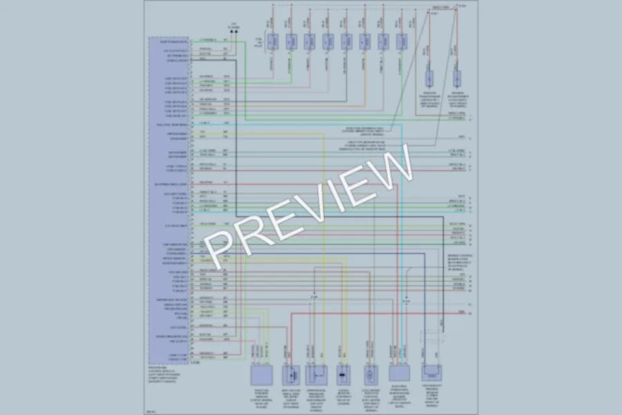 2006 Ford E350 Super Duty Engine Performance wiring diagram preview with protected circuit layout