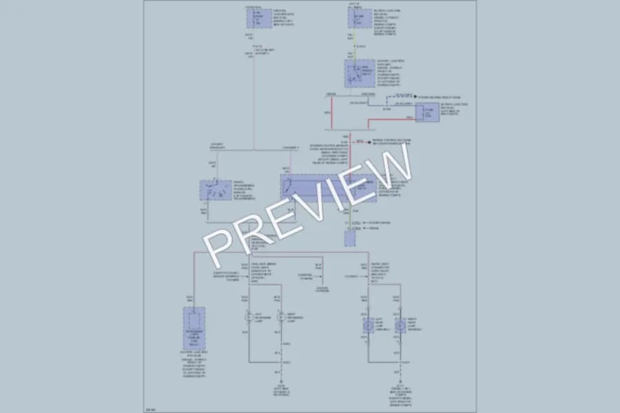 2006 Ford E350 Super Duty Exterior Lights wiring diagram preview with protected circuit layout