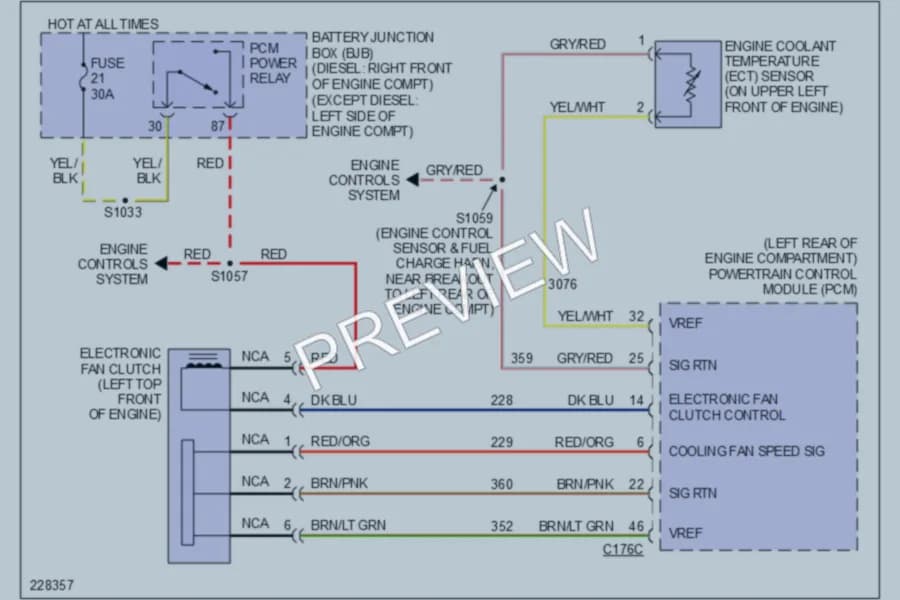 2006 Ford E450Econoline Cooling Fan wiring diagram preview