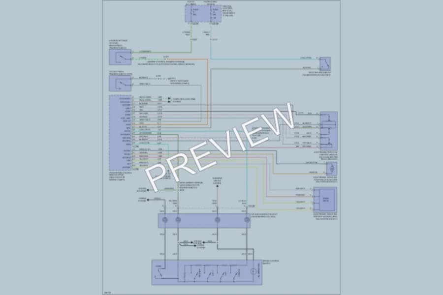 2006 Ford F150 Cruise Control wiring diagram preview with protected circuit layout