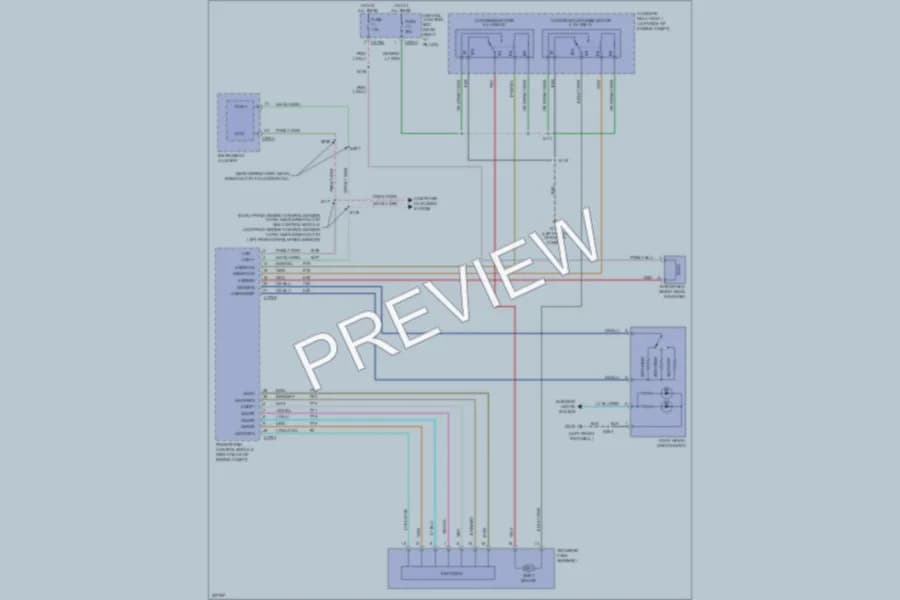 2006 Ford F150 Transmission wiring diagram preview with protected circuit layout