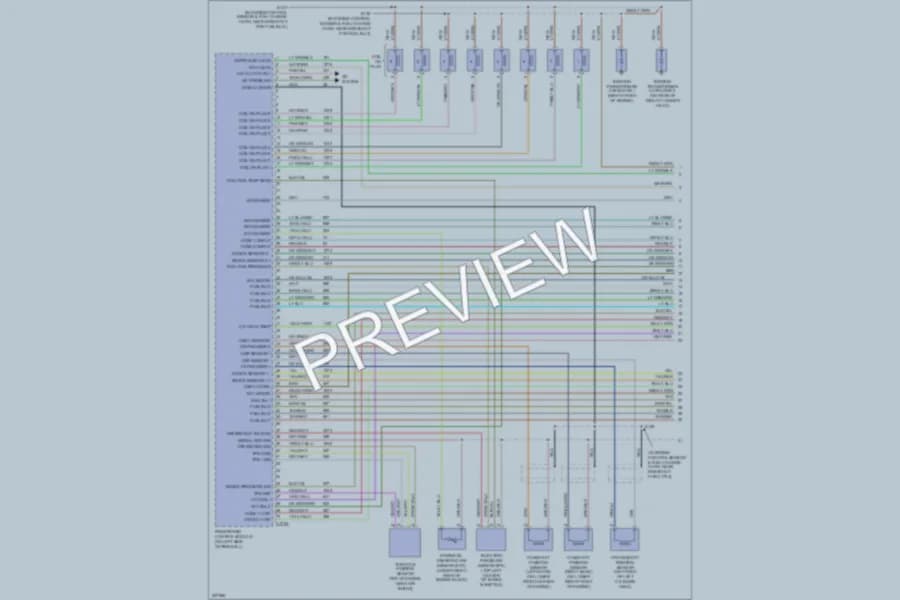 2006 Ford F250 Super Duty Engine Performance wiring diagram preview with protected circuit layout