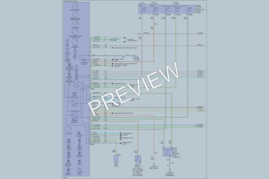 2006 Ford F250 Super Duty Instrument Cluster wiring diagram preview with protected circuit layout