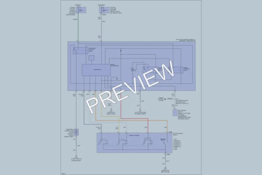 2006 Ford F250 Super Duty Wiper Washer wiring diagram preview with protected circuit layout