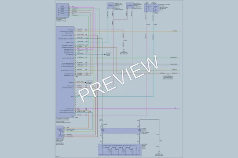 2006 Ford F350 Super Duty Air Conditioning wiring diagram preview with protected circuit layout