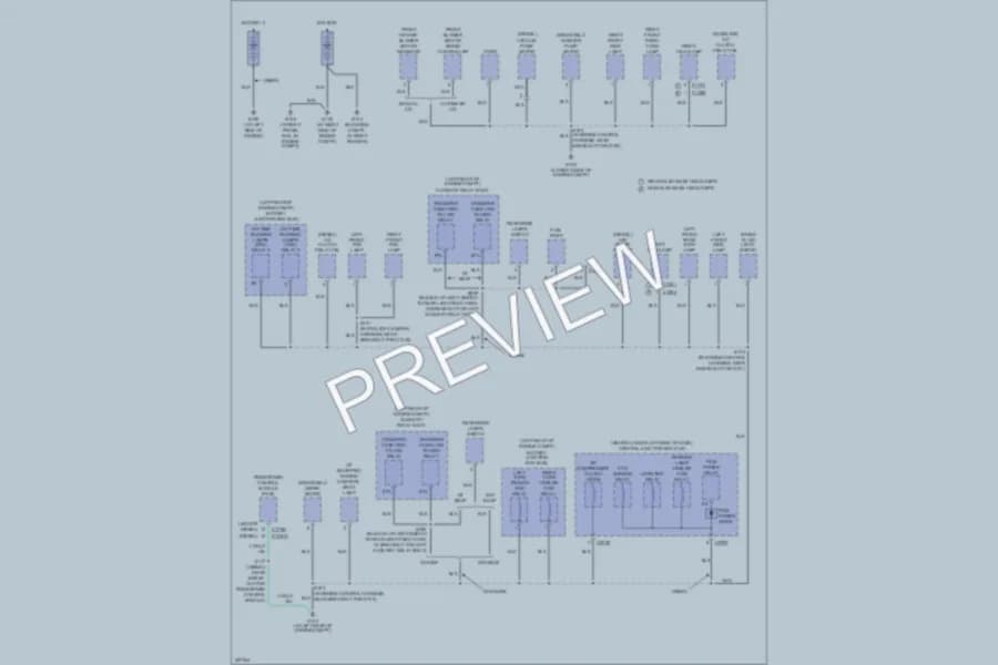 2006 Ford F350 Super Duty Ground Distribution wiring diagram preview with protected circuit layout