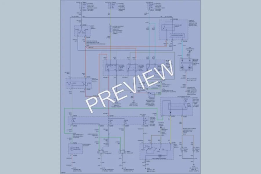 2006 Ford F350 Super Duty Headlights wiring diagram preview with protected circuit layout