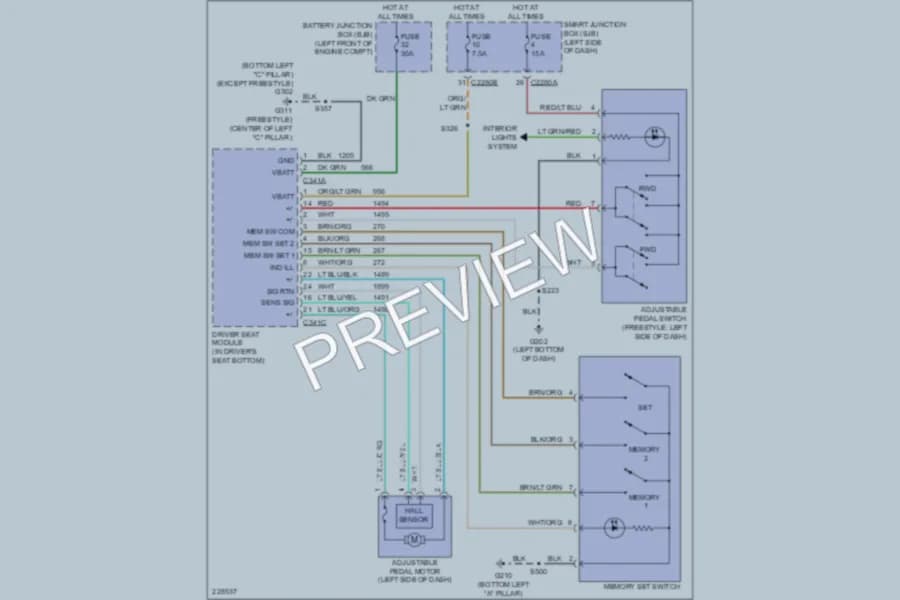 2006 Ford Freestyle Memory Systems wiring diagram preview