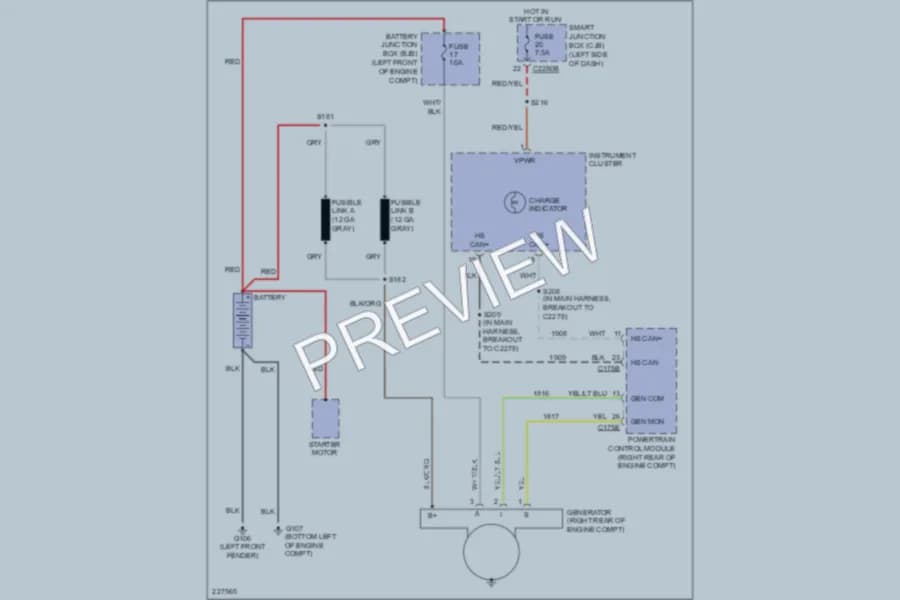 2006 Ford Freestyle Starting Charging wiring diagram preview