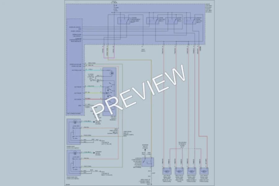 2006 Ford Taurus Power Door Locks wiring diagram preview