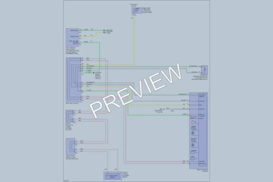 2006 GMC 1500 Power Mirrors wiring diagram preview with protected circuit layout
