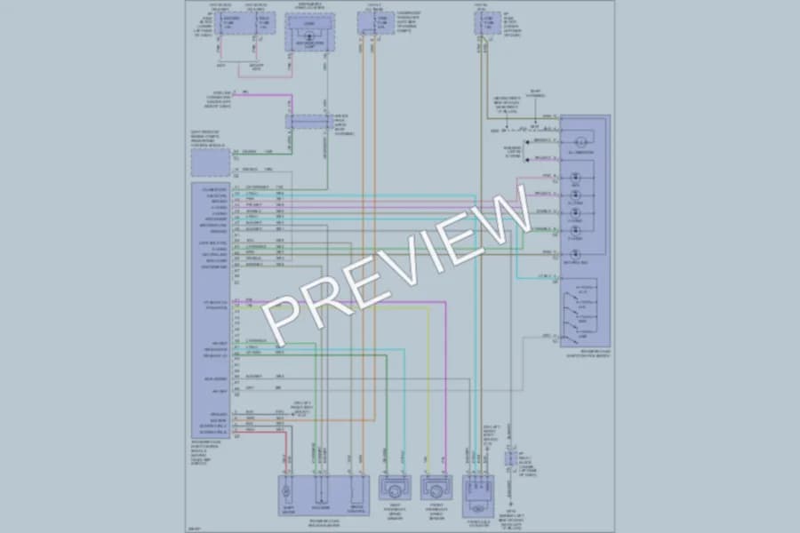 2006 GMC 1500 Transmission wiring diagram preview with protected circuit layout