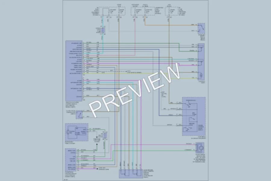2006 GMC 1500 Hd Cruise Control wiring diagram preview with protected circuit layout