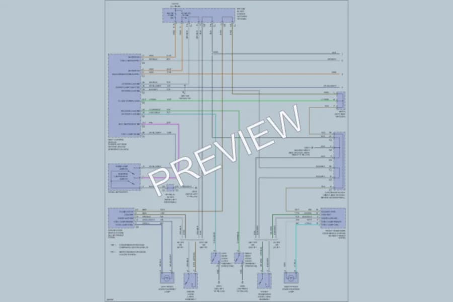 2006 GMC 1500 Hd Interior Lights wiring diagram preview with protected circuit layout