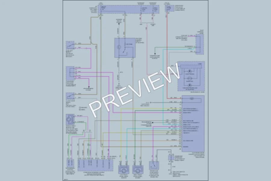 2006 GMC 2500 Hd Anti Lock Brakes wiring diagram preview with protected circuit layout