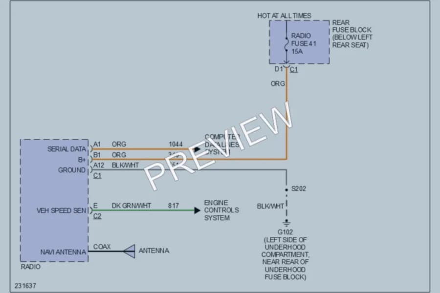 2006 GMC EnvoyXL Navigation wiring diagram preview