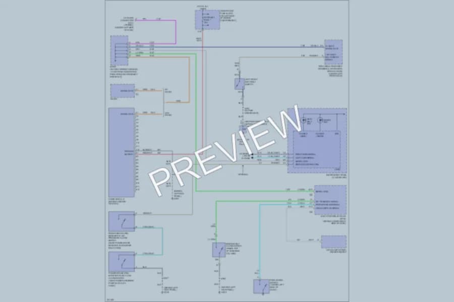 2006 GMC G1500 Warning Systems wiring diagram preview with protected circuit layout