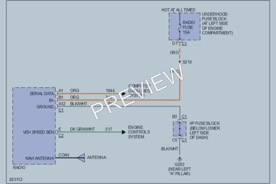 2006 GMC YukonDenali Navigation wiring diagram preview