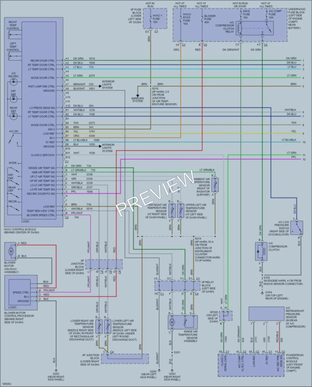 2006 HUMMER H2SUT Air Conditioning wiring diagram preview