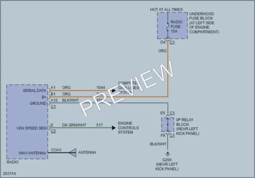 2006 HUMMER H2SUT Navigation wiring diagram preview