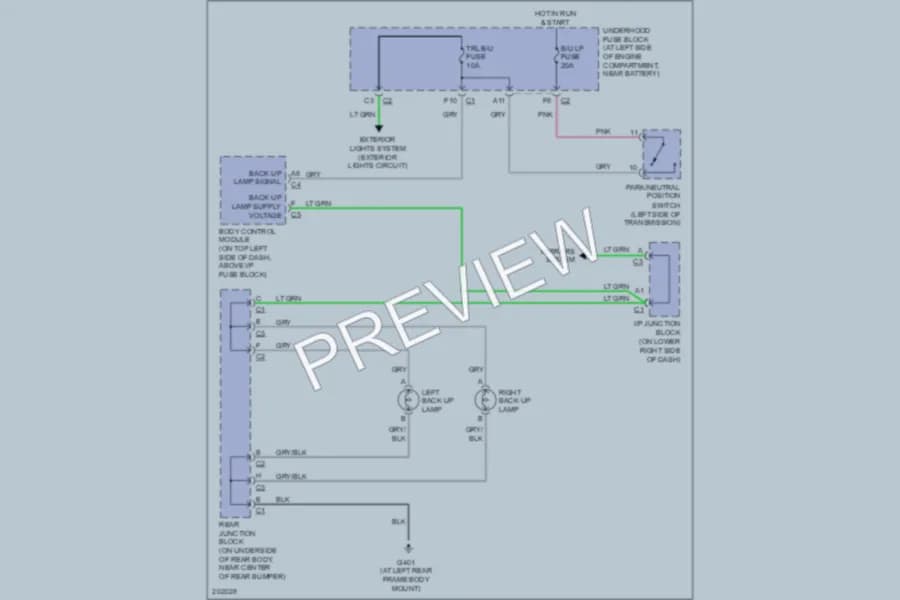2006 HUMMER H2SUV Exterior Lights wiring diagram preview