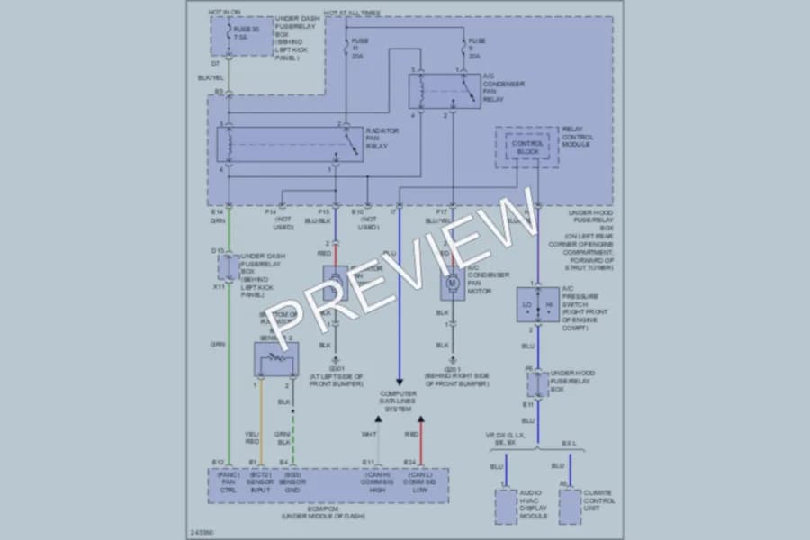 2006 Honda Accord Cooling Fan wiring diagram preview