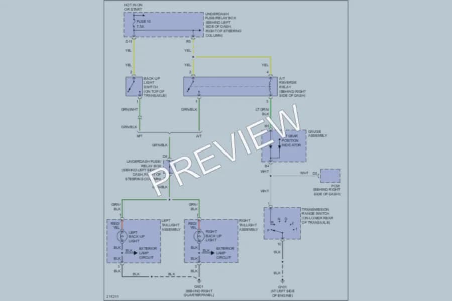 2006 Honda CRV Exterior Lights wiring diagram preview