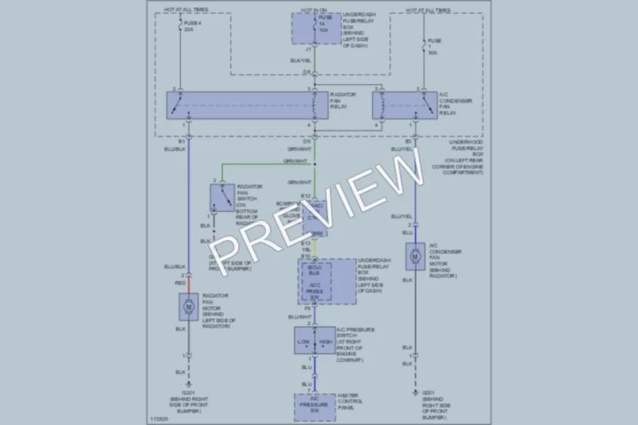 2006 Honda Element Cooling Fan wiring diagram preview