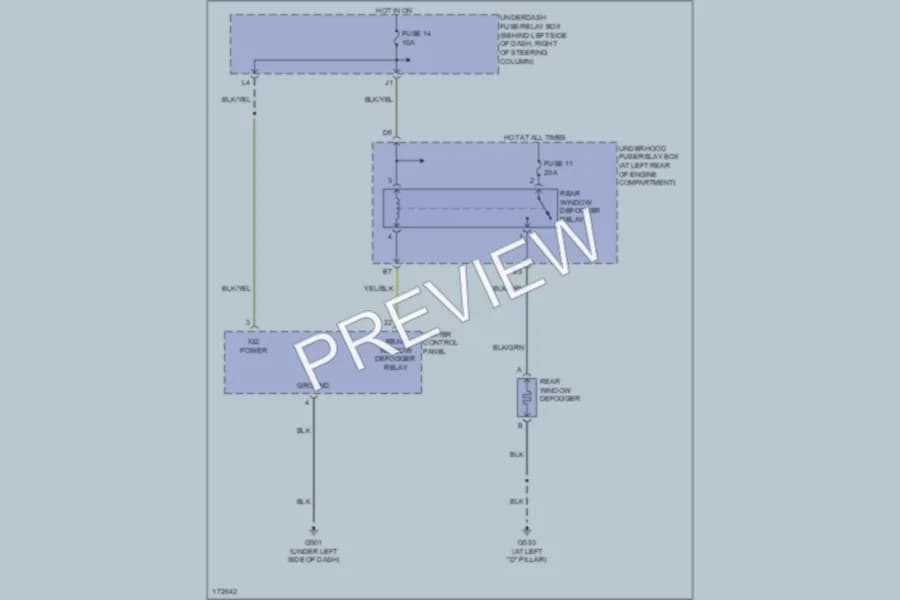 2006 Honda Element Defoggers wiring diagram preview