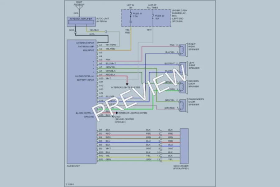 2006 Honda Insight Radio wiring diagram preview