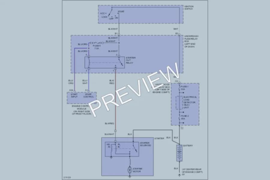 2006 Honda Insight Starting Charging wiring diagram preview