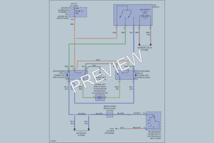 2006 Honda Odyssey Power Seats wiring diagram preview