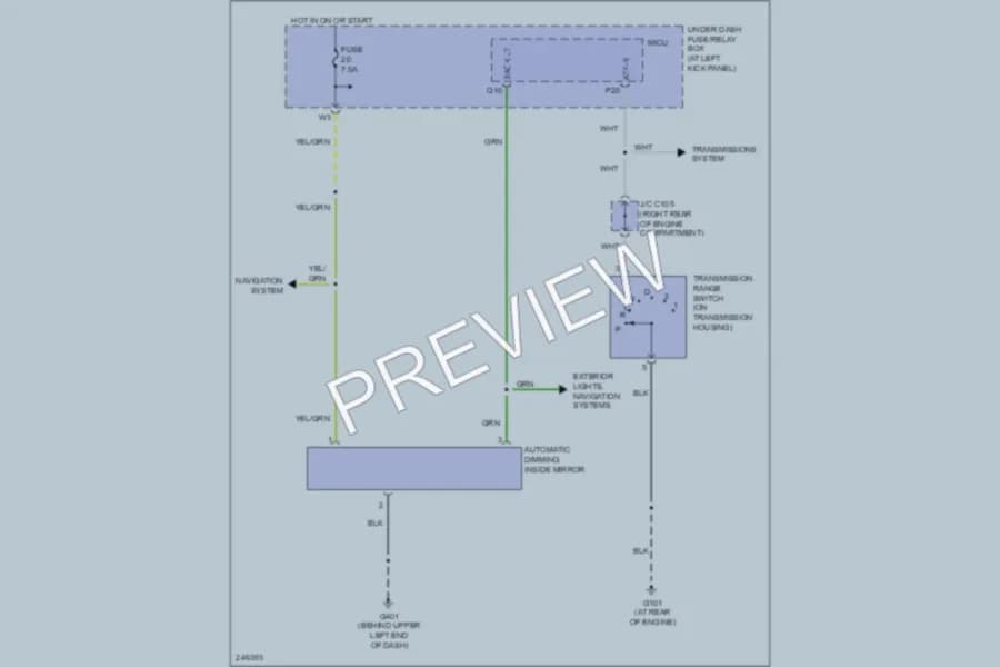 2006 Honda Ridgeline Power Mirrors wiring diagram preview